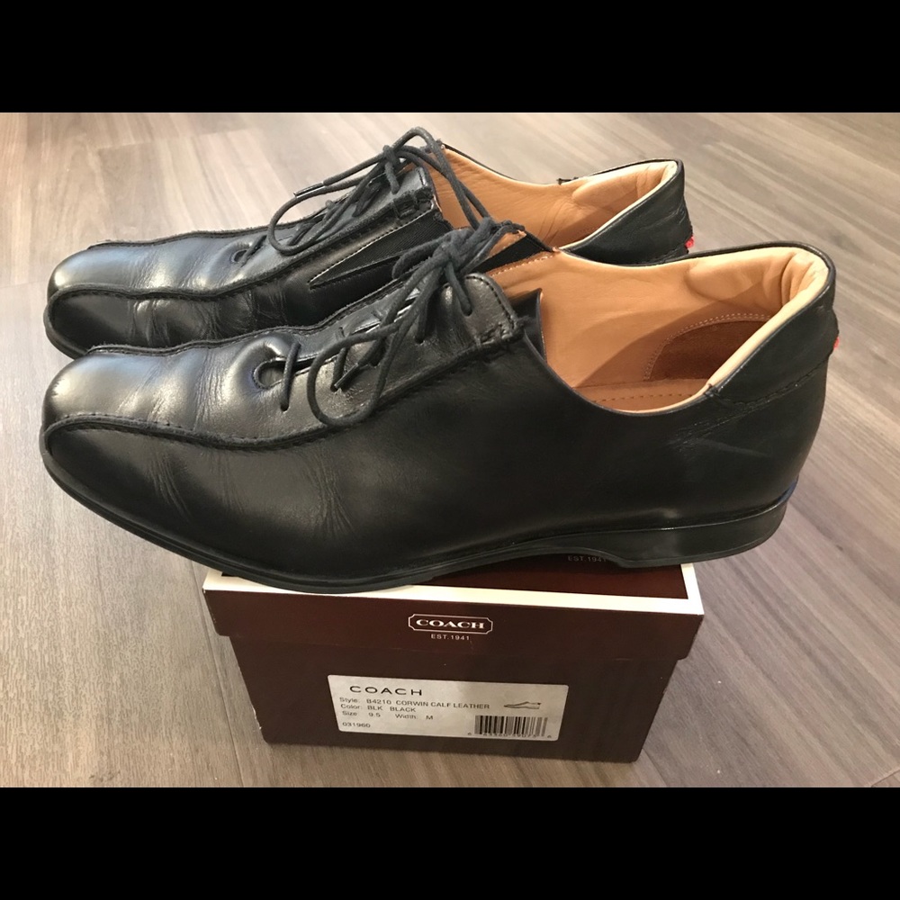 Coach B4210 Corwin Calf Leather Black Men’s 9.5